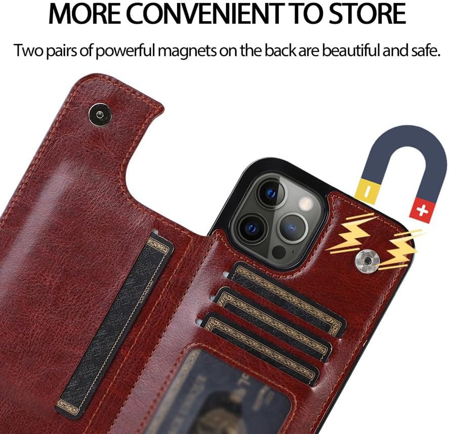 Pu Leather Cardholder Slotted iPhone Wallet Case