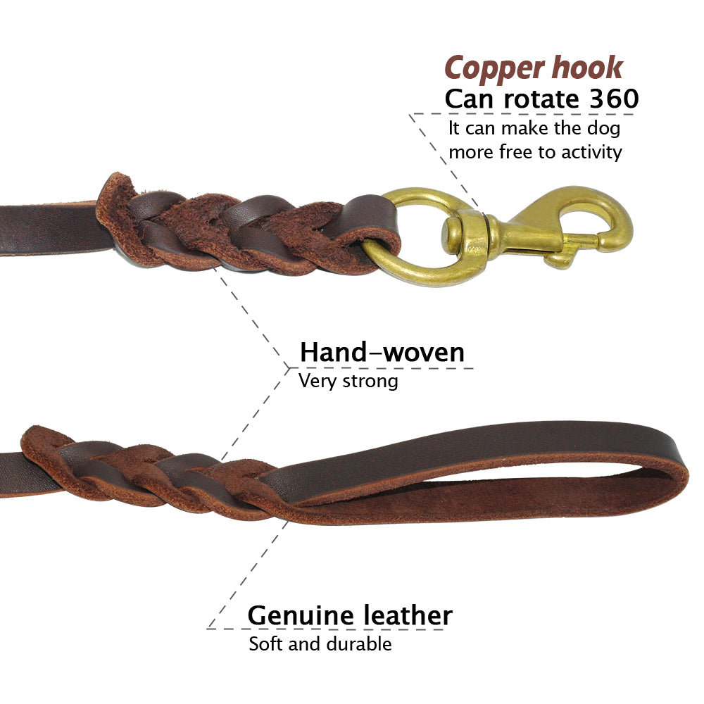 Premium Leather Leash K9 for German Shepherd